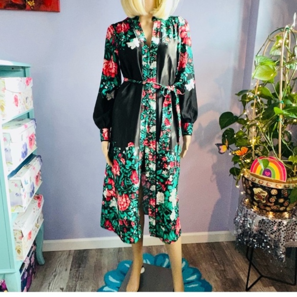 Floral Anthropologie Midi Shirt Dress